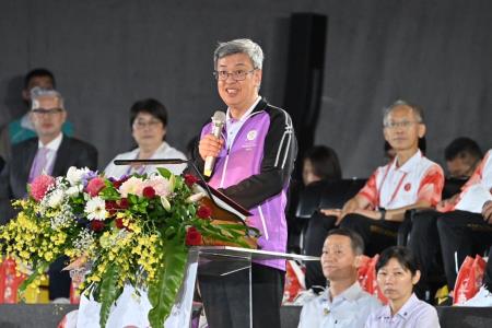 2023年10月21日行政院長陳建仁出席「112年全國運動會」開幕典禮　共9張