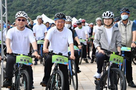 2023年6月3日行政院長陳建仁出席2023世界自行車日單車遊程嘉年華　共10張