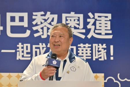 卓院長今（19）日歡送參加2024巴黎奧運代表團照片 共9張　共9張