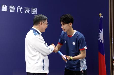 2024年8月16日行政院長卓榮泰出席2024第33屆巴黎奧林匹克運動會代表團返國餐會。　共11張