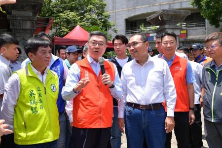 2024年6月29日行政院長卓榮泰視察永續提升人行安全計畫改善成果。