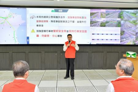 2024年6月8日行政院長卓榮泰視察113年端午節連假國道疏運辦理情形_2_ 院長致詞　共8張