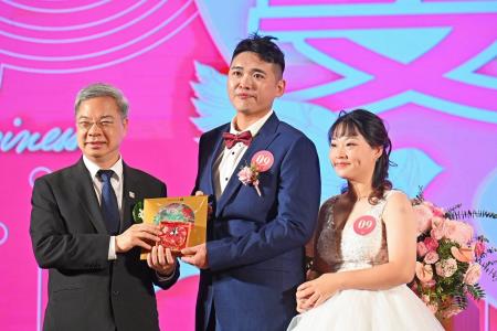 2026年10月3日行政院長卓榮泰出席「台電公司115年職工聯合婚禮」 　共9張