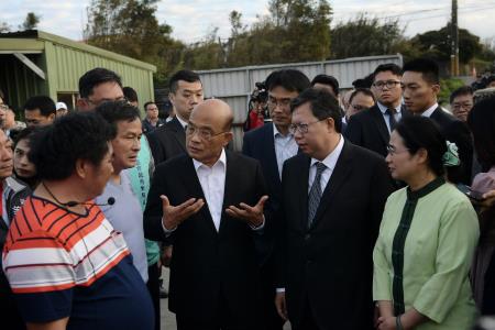 1080114行政院長蘇貞昌視察桃園欣倫畜牧場廚餘飼養及相關動物疫病健康管理作為4