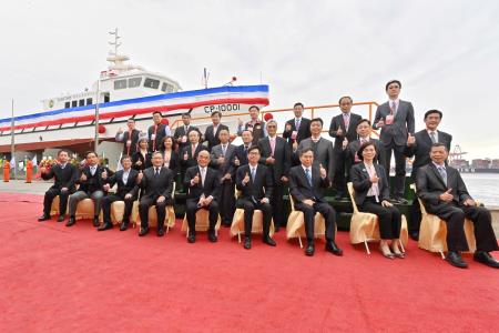 2022年3月7日行政院長蘇貞昌出席「海關巡緝艇汰舊換新計畫」首艘艇下水典禮1