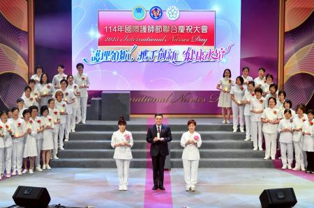 2025年5月7日行政院長卓榮泰出席114年國際護師節慶祝大會　共8張