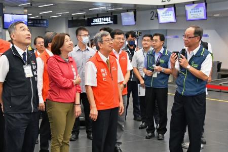  2023年7月10日行政院長陳建仁視察中部國際機場既有航廈整體改善工程 　共14張