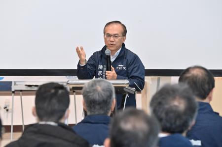 2024年3月11日行政院長陳建仁視察台61乙線(美港公路) 高架化工程5