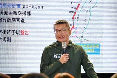 2023年12月21日行政院長陳建仁視察「台中海線鐵路雙軌化」規劃辦理情形。