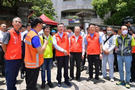 2024年6月29日行政院長卓榮泰視察永續提升人行安全計畫改善成果。