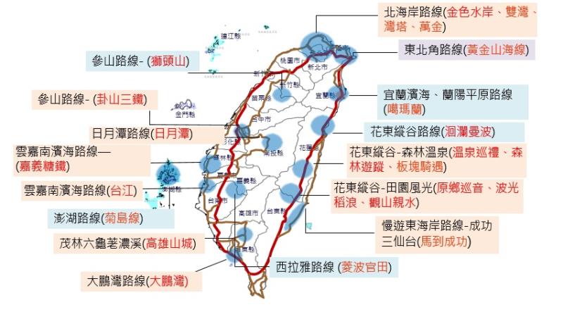 多元型態的自行車主題路線（16條多元路線） 　共2張