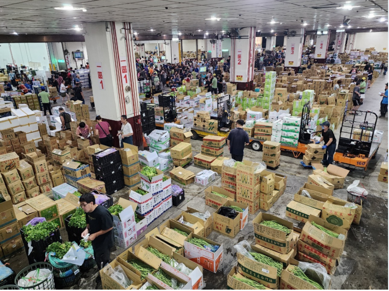 臺北果菜批發市場拍賣情形 　共1張