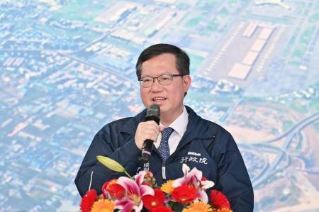 2023年5月2日行政院副院長鄭文燦視察桃園航空城蛋黃區安置住宅工程與地上物拆遷進度 　共9張