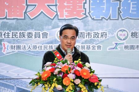 2023年12月28日行政院副院長鄭文燦出席原住民族語言傳播大樓新建工程上梁典禮2　共6張