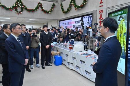 卓院長今(27)日出席「第11波安居緝毒專案」成果記者會照片 共10張