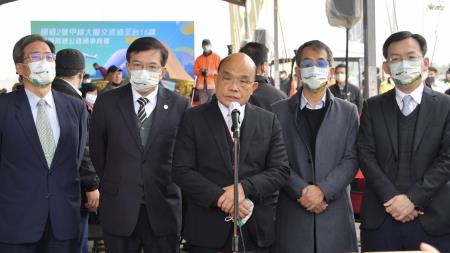 2022年1月9日_1行政院長蘇貞昌出席「國道2號大園交流道至台15線新闢高速公路工程」通車典禮 _1_