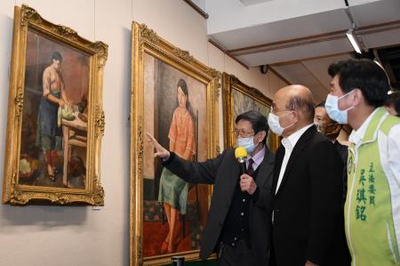 2020年11月8日行政院長蘇貞昌參訪2020第九屆梅樹月活動_繁花盛開-美術史上的「三國演繹」S__5750847