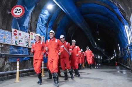 2026年5月20日行政院長卓榮泰出席「石門水庫至新竹聯通管工程計畫」隧道銜接段工程貫通典禮 　共8張