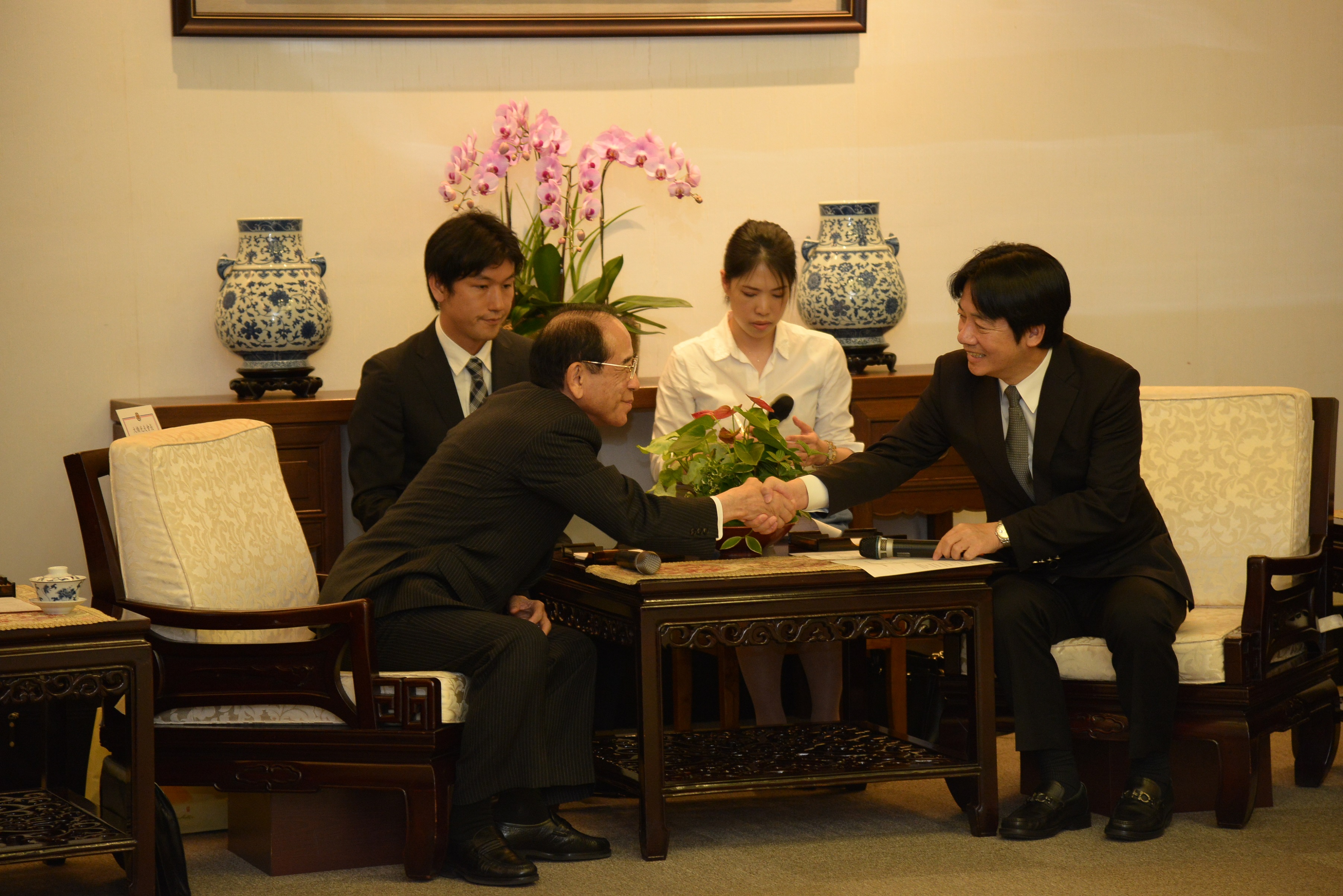 接見「日本台灣交流協會」會長 賴揆盼互相合作 促進兩國雙邊發展　共4張