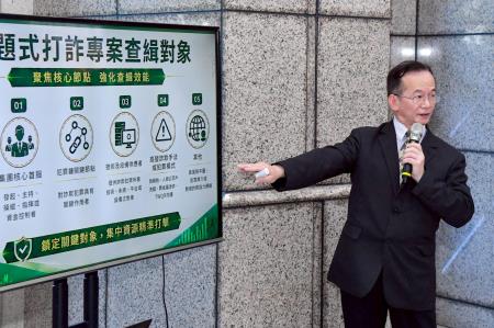 2026年6月22日行政院長卓榮泰出席「115年主題式打詐－淨流專案」查緝成果記者會 　共8張