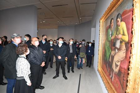 2022年12月17日行政院長出席「畫筆下的真實_李梅樹120歲藝術紀念展」開幕式3　共4張