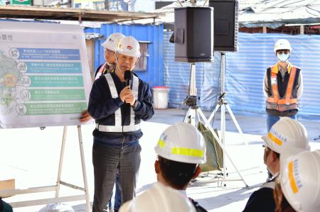 2023年11月15日行政院副院長鄭文燦視察「桃園機場捷運A23站工程暨桃園捷運綠線延伸中壢計畫」3 　共8張