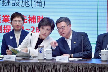 2025年4月4日行政院長卓榮泰出席「因應美國關稅 我國出口供應鏈支持方案」記者會 　共11張