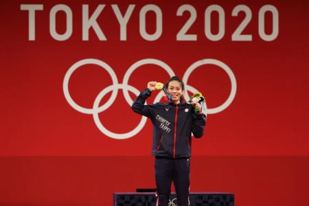 郭婞淳勇奪2020東京奧運舉重女子59公斤級金牌。（圖／教育部體育署提供）