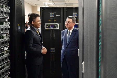 2024年7月21日行政院長卓榮泰視察中央氣象署並聽取113年第3號颱風凱米動態情形。