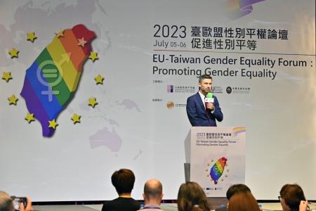 2023年7月5日行政院長陳建仁出席「2023年臺歐盟性別平權論壇－促進性別平等」開幕式_4　共8張