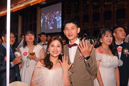 2026年10月3日行政院長卓榮泰出席「台電公司115年職工聯合婚禮」 　共9張