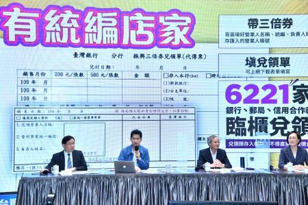 2020年7月22日行政院發言人丁怡銘主持「三倍券兌領說明」記者會5 　共7張