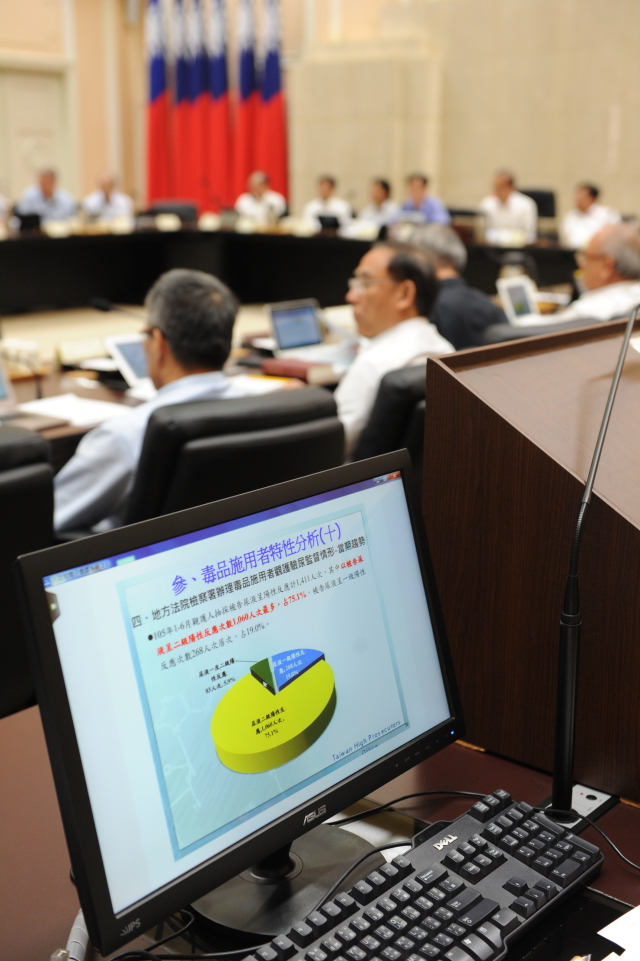 林揆：建置完善的毒品防制資料庫 有效進行防毒、反毒及緝毒工作 　共3張