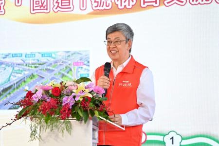 2023年5月28日行政院長陳建仁出席「國道1號五股交流道增設北入及北出匝道改善工程」暨「國道1號林口交流道改善工程」祈福動土典禮2 　共8張