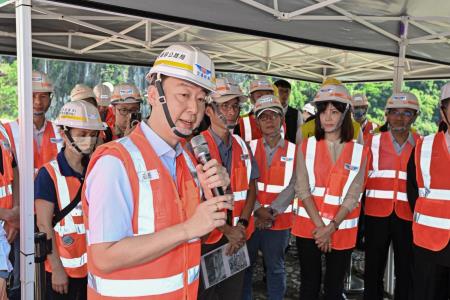行政院長卓榮泰視察台8線183.6k邊坡搶修工程