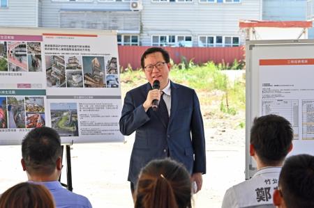 2023年7月7日行政院副院長鄭文燦視察竹北河岸市集園區　共8張