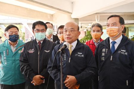 2023年1月4日行政院長蘇貞昌視察南部曾文水庫水情4