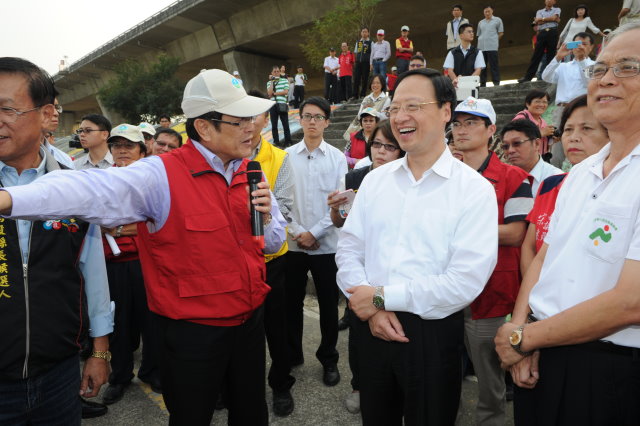 江院長視察南投地區水利工程 肯定防洪、休憩、觀光、生態多元功能規劃 　共3張
