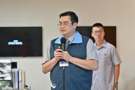 2024年7月21日行政院長卓榮泰視察中央氣象署並聽取113年第3號颱風凱米動態情形。