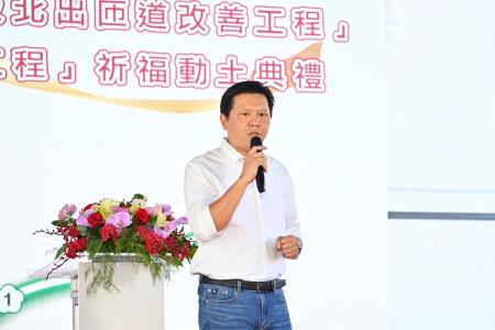 2023年5月28日行政院長陳建仁出席「國道1號五股交流道增設北入及北出匝道改善工程」暨「國道1號林口交流道改善工程」祈福動土典禮3　共8張