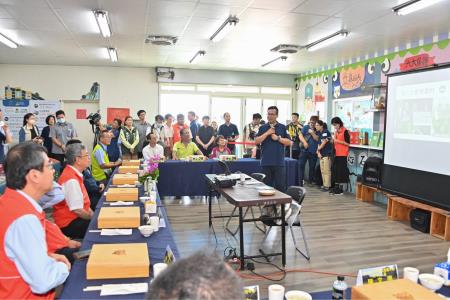 2024年5月10日行政院長陳建仁視察「金牌農村社區」。