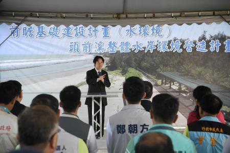 1070819行政院長賴清德視察前瞻基礎建設計畫（水環境）—頭前溪整體水岸環境營造辦理情_1　共5張