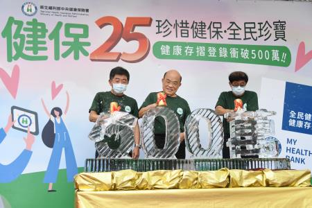 2020年9月14日行政院長蘇貞昌出席「健保25週年排字活動及健康存摺登錄破168萬人、500萬人抽獎活動」S__5423111.jpg