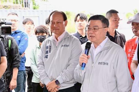 2025年10月25日行政院長卓榮泰視察「馬太鞍溪橋重建、馬太鞍溪上下游疏濬復建」工程進度 　共7張
