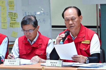 2025年10月12日中央災害應變中心前進協調所第36次工作會報後記者會 　共4張