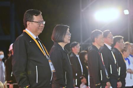 2023年5月6日行政院副院長鄭文燦陪同總統出席「112年全國大專院校運動會」開幕典禮2 　共8張