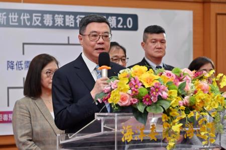 卓院長今(12)日出席113年「第10波安居緝毒專案」成果記者會照片 共7張