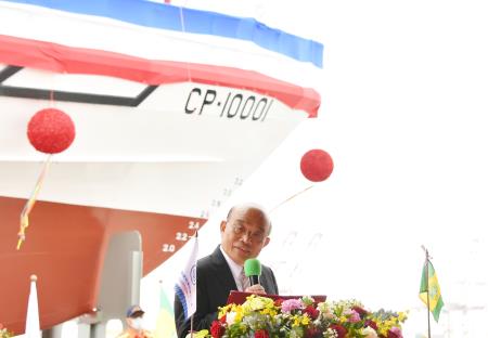 2022年3月7日行政院長蘇貞昌出席「海關巡緝艇汰舊換新計畫」首艘艇下水典禮2