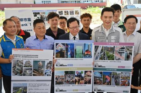 2023年7月7日行政院副院長鄭文燦視察竹北河岸市集園區　共8張